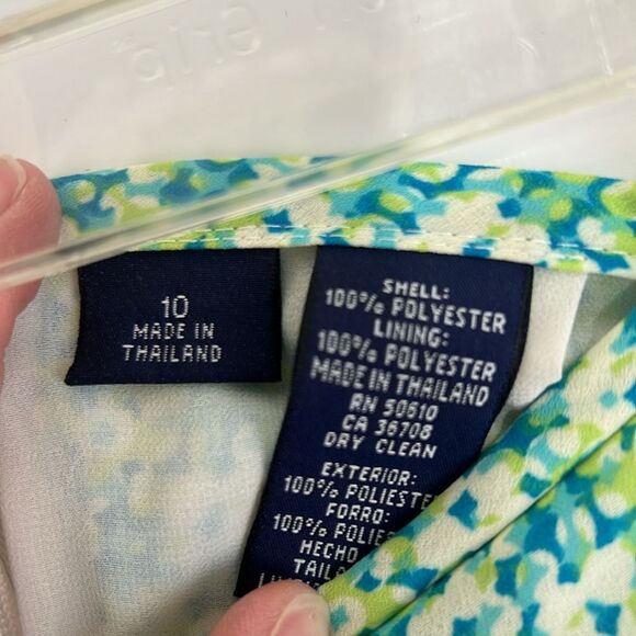 Rena Rowan 2 Piece Skirt Suit Floral Skirt Solid Jacket Lime Green Size 10 - Picture 10 of 16